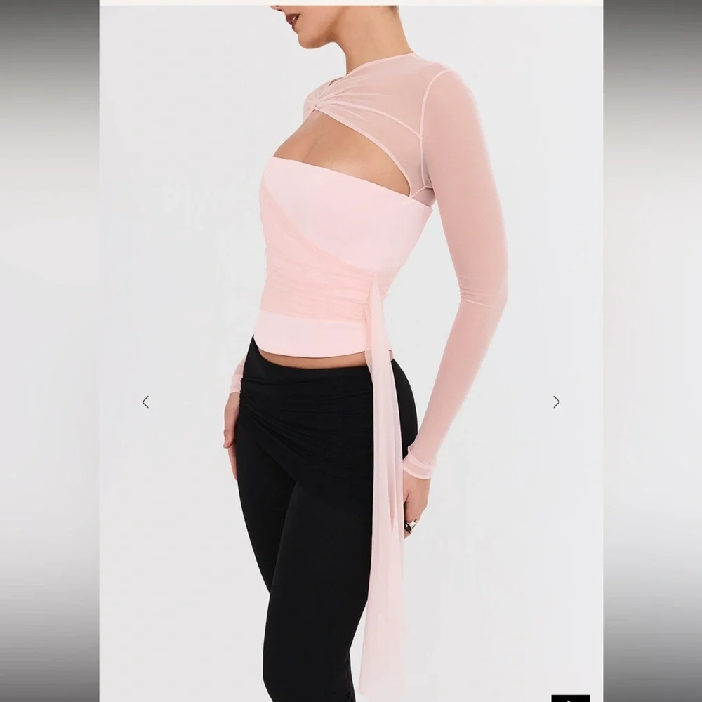 House of CB Mistress Rocks Peony Long Sleeve Corset - Picture 7 of 16